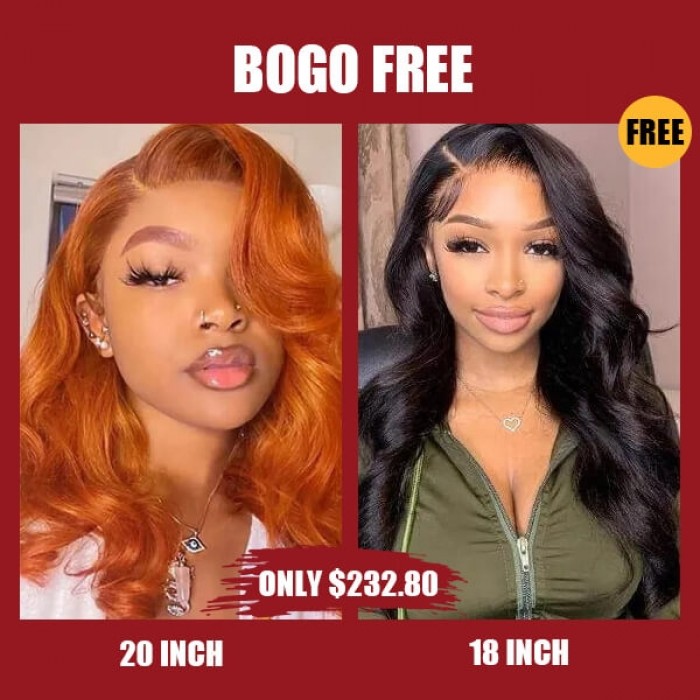 Hurela 13X4 Lace Front Wig 150% density Natural ColorBody Wave Pre-plucked Lace Front Wig 150% density Natural Color