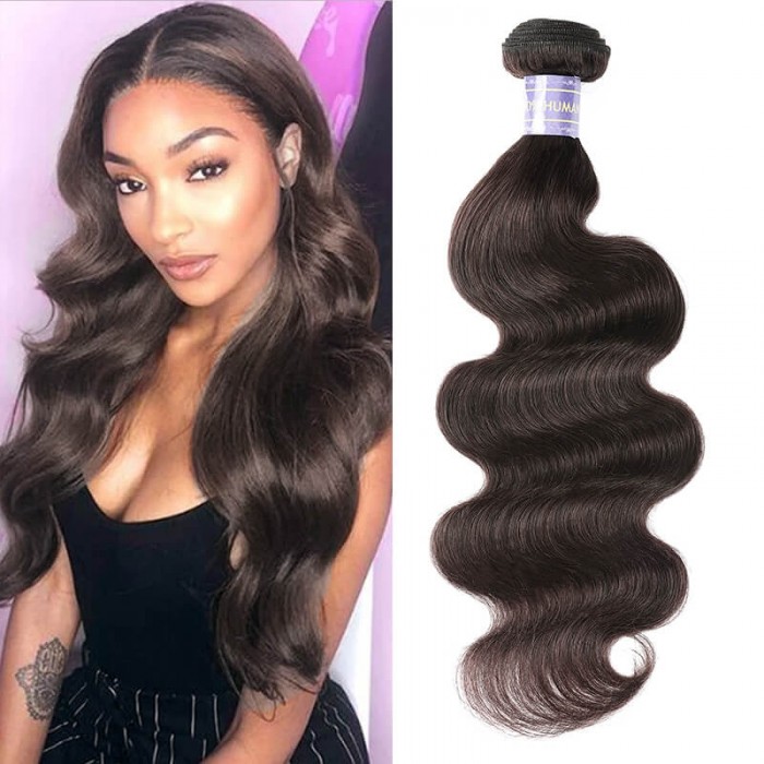 Hurela Body Wave Bundles 1 Bundles Virgin Remy Human Hair Dark Brown #2 Color