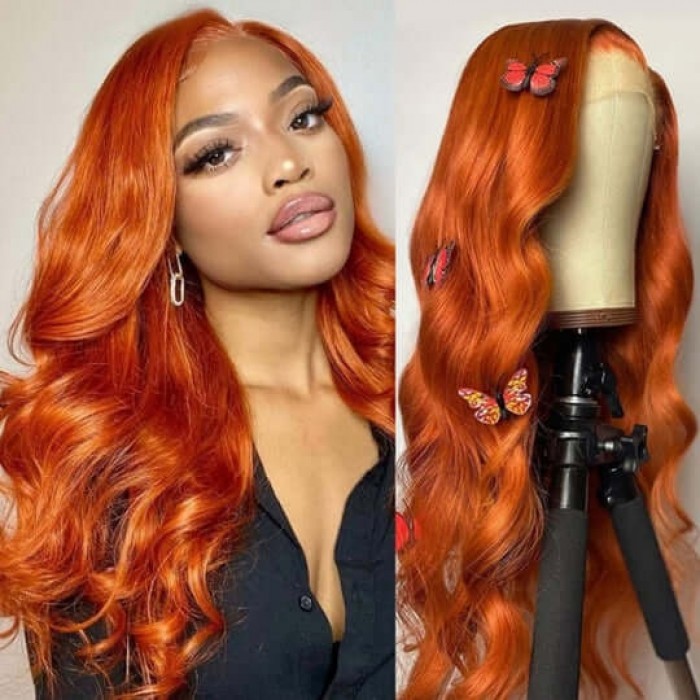 Hurela 13X4 Lace Front Wig 150% density Natural ColorBody Wave Pre-plucked Lace Front Wig 150% density Natural Color