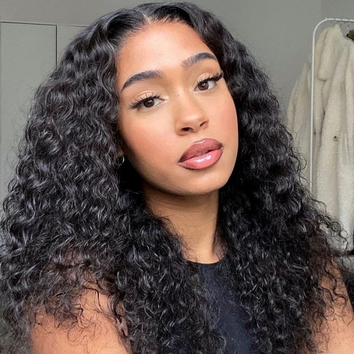 Hurela 13X4 Lace Front Wig 150% density Natural ColorBody Wave Pre-plucked Lace Front Wig 150% density Natural Color