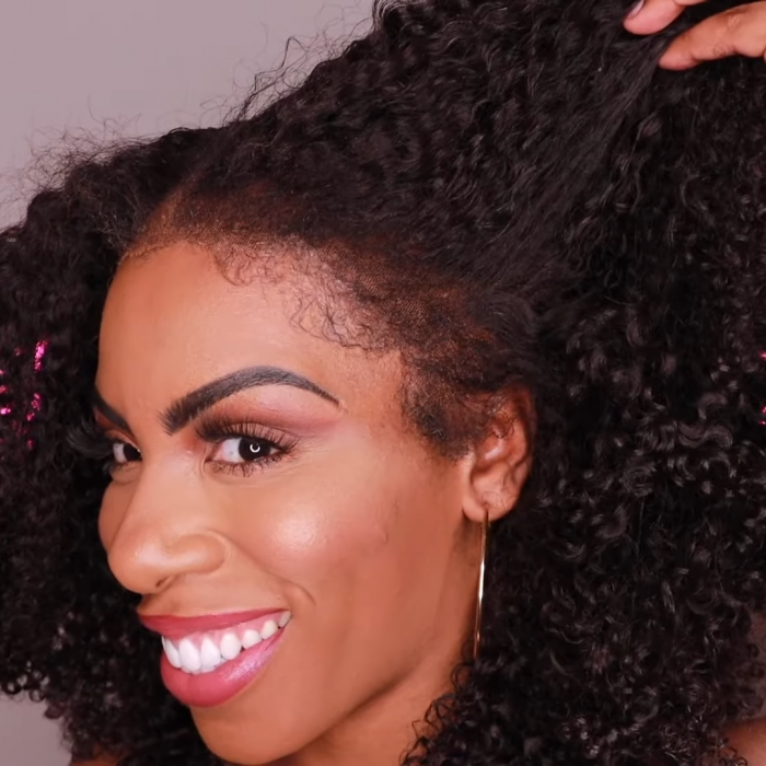 Hurela Afro Curly Wig 150% Density Kinky Curly