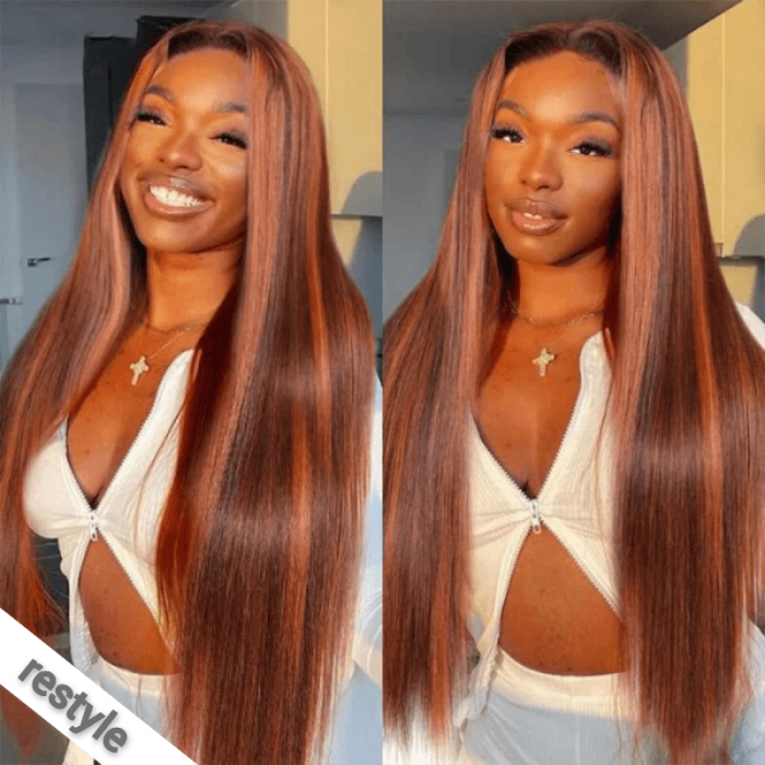Hurela Lace Front Realistic Kinky Straight 150% Density Human Hair Wigs