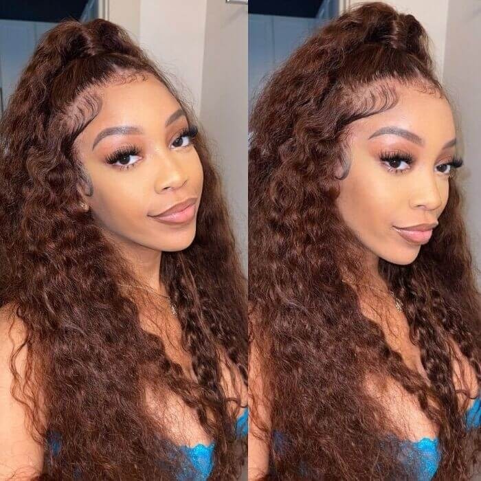 Hurela 13X4 Lace Front Wig 150% density Natural ColorBody Wave Pre-plucked Lace Front Wig 150% density Natural Color