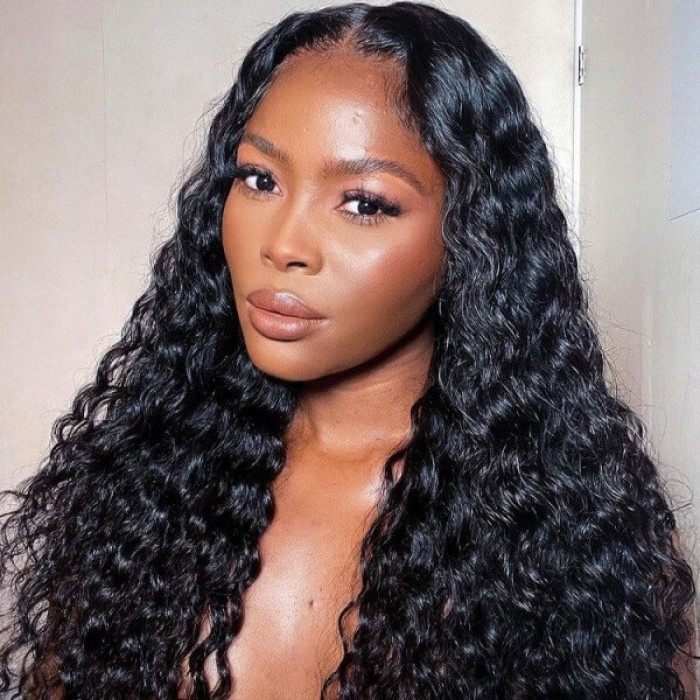 Hurela 13X4 Lace Front Wig 150% density Natural ColorBody Wave Pre-plucked Lace Front Wig 150% density Natural Color