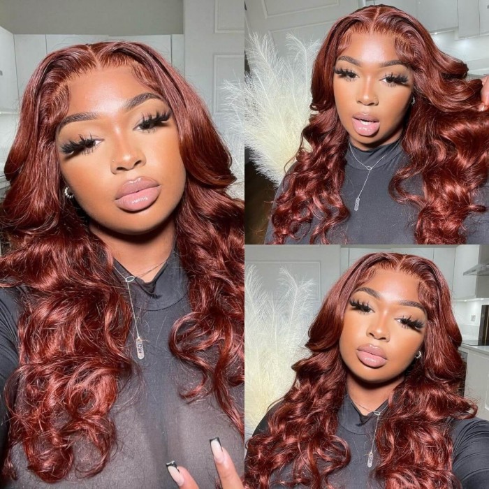 Hurela 13X4 Lace Front Wig 150% density Natural ColorBody Wave Pre-plucked Lace Front Wig 150% density Natural Color