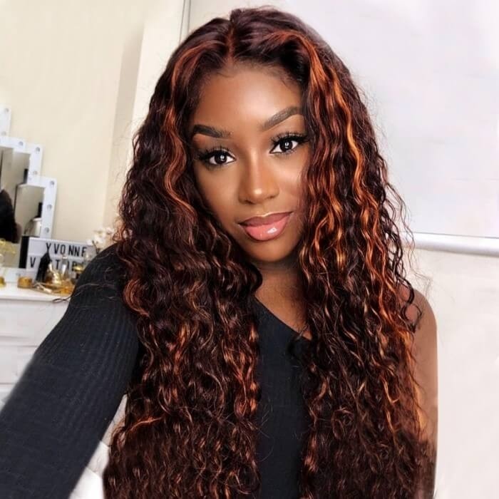 Deep Wave Hair 13x4 Pre Plucked Human Hair Lace Front Wigs