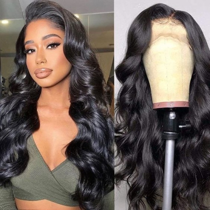 Hurela 100% Human Virign Hair Lace Part Wig