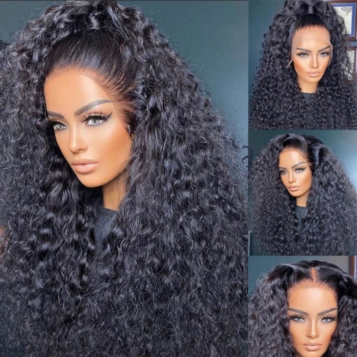 Water Wave Pre-plucked 13x4 Human Hair Lace Front Wigs
