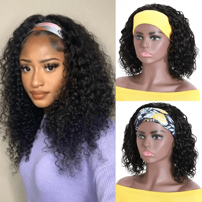  Hurela Water Wave Headband Wigs 