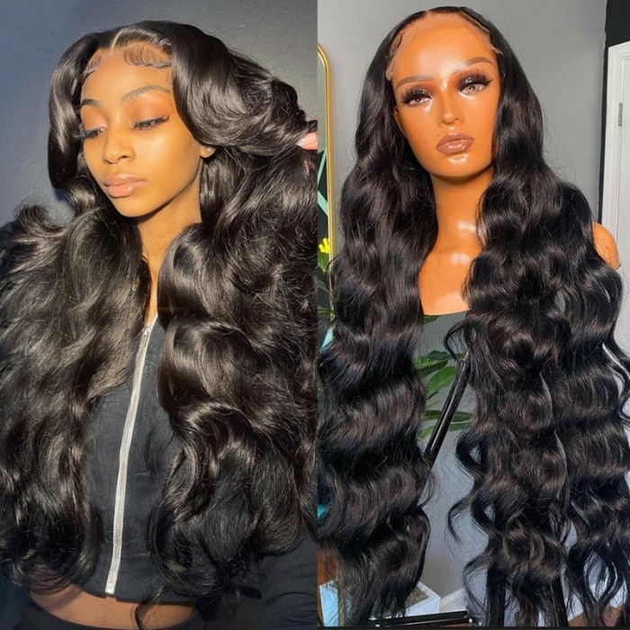 Hurela Body Wave Human Hair Wigs Pre Plucked 4x4 Human Lace Closure Wig 150% Density Brand Sale