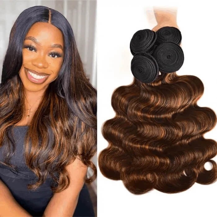 Hurela Cheap Balayage Ombre Body Wave 4x4 Lace Closure Virgin Human Hair