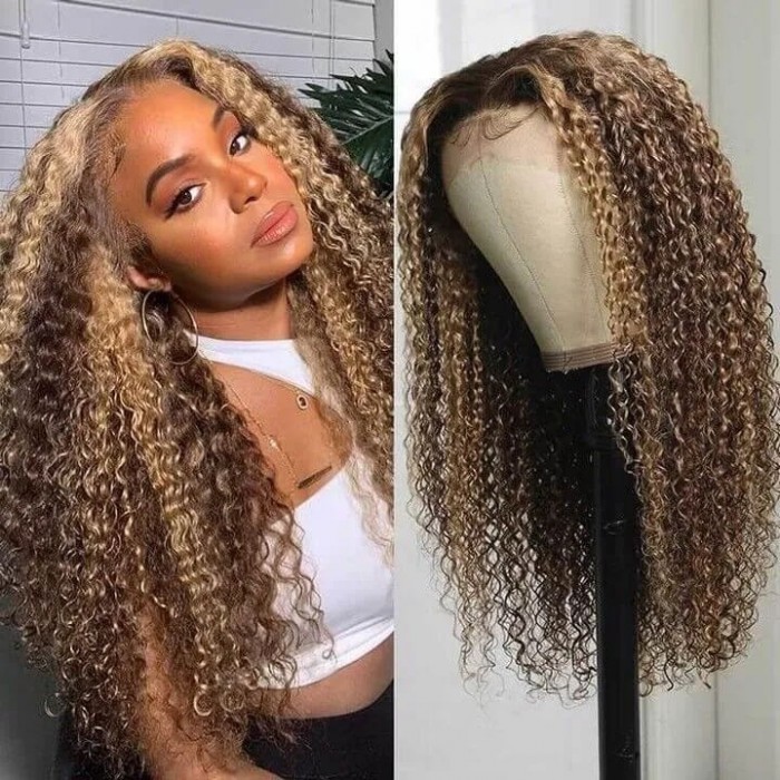 Hurela 13x4 Jerry Curly Lace Front Wigs Virgin Hair Wigs With Baby Hair #TL412 Tiktok Special Sale