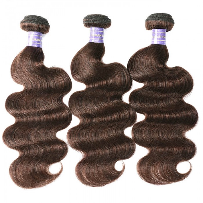 Hurela Cute Malaysia Body Wave Human Hair 3 Bundles Deals 8-26 Inch #4 Color