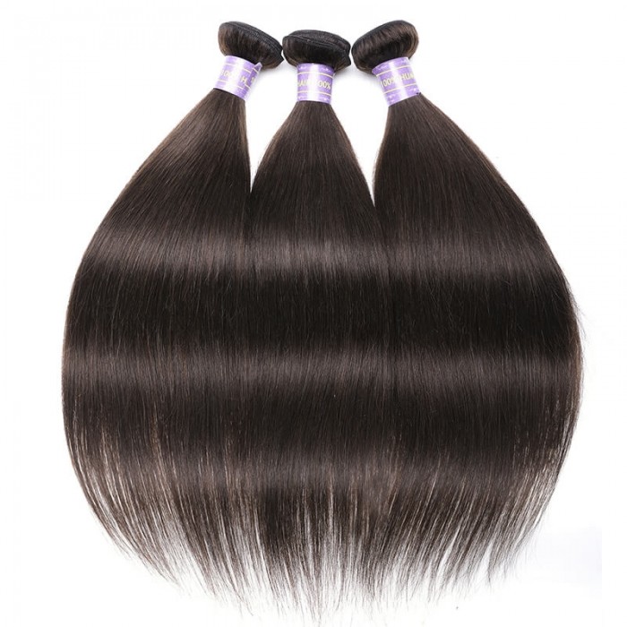 Hurela 3 Bundles Malaysia Straight Hair Human Hair Deals 8-26 Inch #2 Color