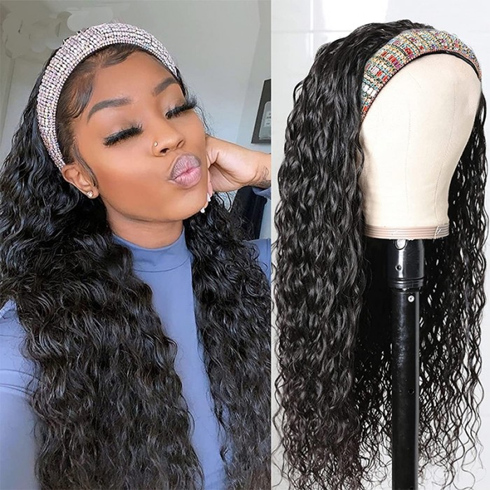 Hurela Human Hair Glueless Wigs 150% Density Natural Black