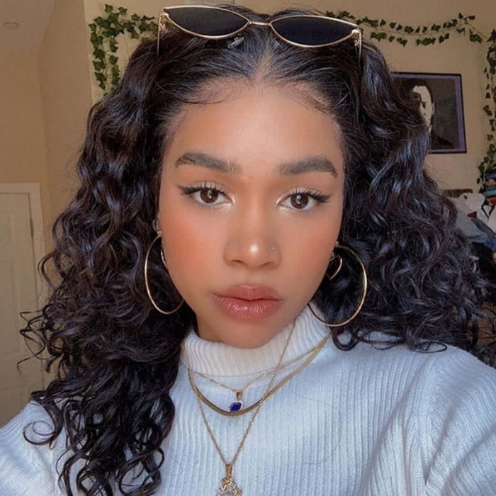 Hurela Wet And Wavy Wig Short Bob 13x5/0.5 Lace Part Wig Human Hair 150% Density Whatsapp Flash Sale