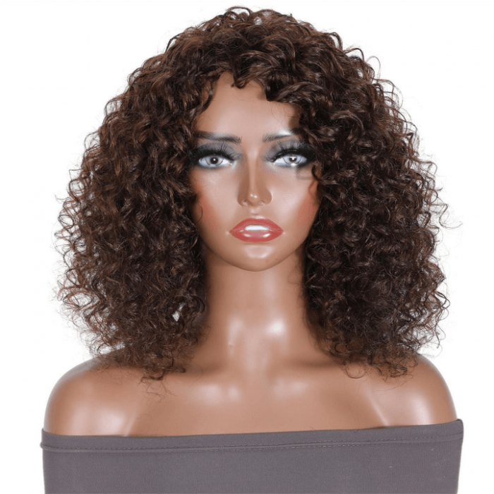 Hurela Jerry Curly 13x6 Transparent Lace Front Human Hair Wigs 180% Density