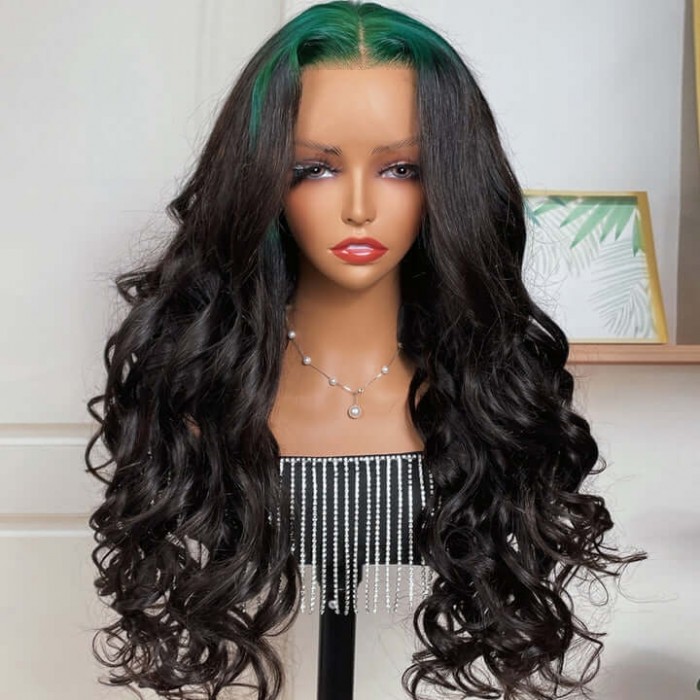 Hurela 150% Density Long Straight 13x4 Lace Frontal Wigs Natural Color