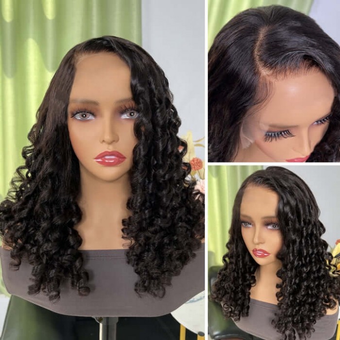 Hurela 13X4 Lace Front Wig 150% density Natural ColorBody Wave Pre-plucked Lace Front Wig 150% density Natural Color