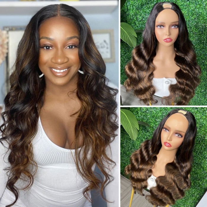 Hurela High Quality Straight Hairstyles 13*5 Lace Front Wig Virgin Human Hair Wig 150% Density #FB30 Color