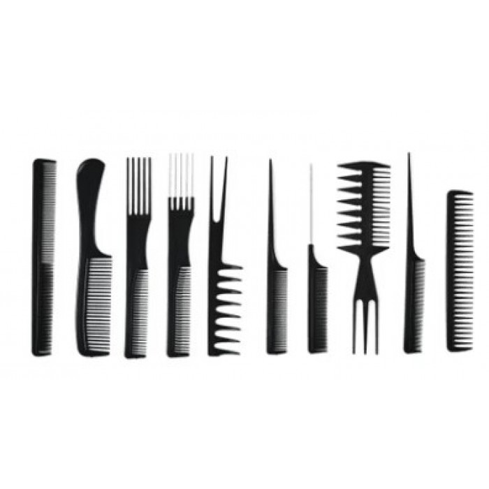 Hurela Hair Care Comb Anti Static Coarse Fine Toothed Tail Pick Combs Black Set For Wet Dry Curly And Straight Hair -T