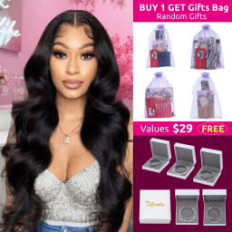 Hurela 13X4 Lace Frontal Wig Body Wave Human Hair Wigs