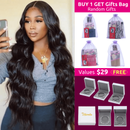 Hurela V Part Body Wave Wig No Leave Out Free Part Upgrade U Part Human Hair Wig Natural Color