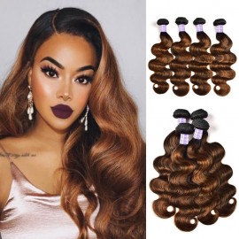 Hurela 4 Bundles Deals #FB30 Malaysian Body Wave Bundles Human Virgin Hair