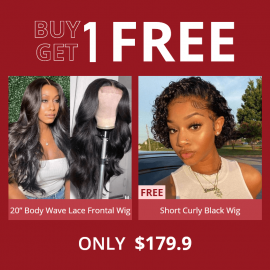 Hurela Body Wave 13x4 Lace Front Wig 100% Human Hair 150% Density Bogo