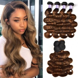 Hurela 4 Bundles Deals #FB30 Malaysian Body Wave Bundles Human Virgin Hair