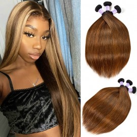 Hurela Straight Malaysian human hair 3 bundles color #FB30