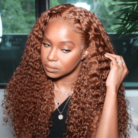 Hurela Realistic Jerry Curly Human Hair 13X4 Lace Front Wig 150% Density 10-24 Inch Facebook ad Special Sale