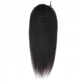 Hurela Kinky Straight Hair Buns Afro Ponytail Puff Drawstring Ponytail Clip Human Hair