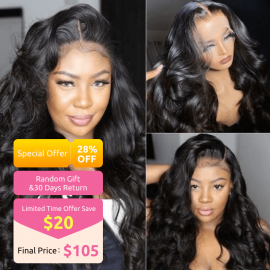 Hurela Body Wave 13x4 Lace Front Wig 100% Human Hair 150% Density