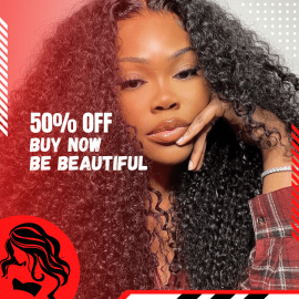 Hurela Flash Sale| V Part Kinky Curly Human Hair Wigs Protective Style Wigs No Lace No Gel Glueless Wigs Natural Color Facebook Special Sale
