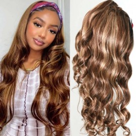 Hurela Hot Selling Hair Ombre Highlight Headband Human Hair Wig TL412 Body Wave Wig 150% Density