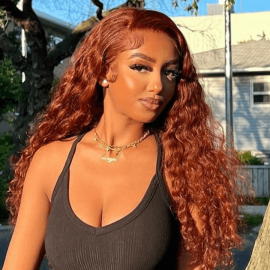 Hurela Realistic Jerry Curly Human Hair 13X4 Lace Front Wig 150% Density 10-24 Inch Facebook ad Special Sale
