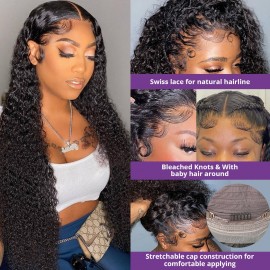 Hurela New 13x4 Lace Front Wigs Jerry Curly Human Hair Wigs With Baby Hair Get Ashley's Same Hair