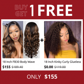Hurela 13x4 Balayage #FB30 Body Wave Highlight Color Human Hair Lace Front Wigs 150% Density Brand Bogo
