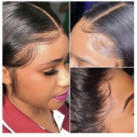 Hurela Pre Plucked HD Lace Wigs Human Hair Long Straight Hair 5x5 Lace Closure Wigs