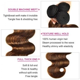 Hurela Cheap Balayage Ombre Body Wave 4x4 Lace Closure Virgin Human Hair