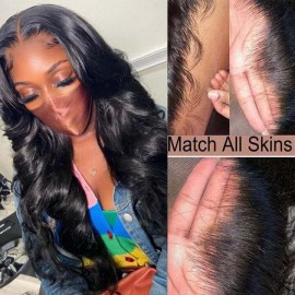 Hurela High-Quality Body Wave 13x4 Glueless HD Lace Front Wigs With Baby Hair Heavy Density