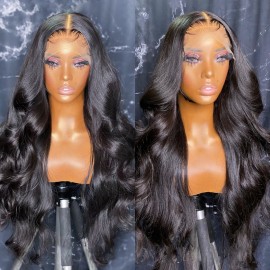 Hurela Body Wave Human Hair Wigs Pre Plucked 4x4 Human Lace Closure Wig 150% Density
