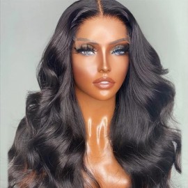 Hurela Body Wave Human Hair Wigs Pre Plucked 4x4 Human Lace Closure Wig 150% Density Tiktok Special Sale