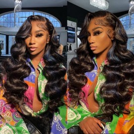 Hurela 13X4 Lace Frontal Wig Body Wave Human Hair Wigs