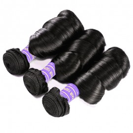 Hurela Hair Peruvian hair Loose Wave Virgin Hair 3 Bundles 100% Human Hair
