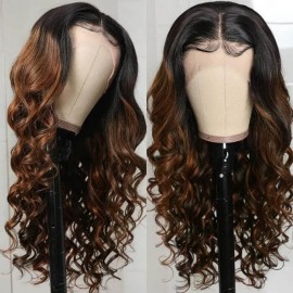 Hurela Body Wave Hairstyles 13*5 Lace Part Wig With Baby Hair 150% Density #FB30 Color Whatsapp Flash Sale