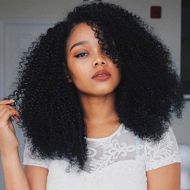 Hurela 13X4 Lace Frontal Short Bob Wig Kinky Curly Human Hair Wig Pre Plucked For Women 150% Density