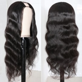 Hurela U Part Wig Re'bianaSymone Recommends Human Hair Wigs Body Wave Hair 150% Density Natural Color
