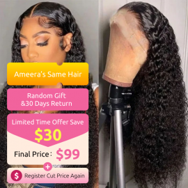 Hurela New 13x4 Lace Front Wigs Jerry Curly Human Hair Wigs With Baby Hair Get The Ameera's Same Hair
